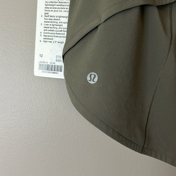 NWT Lululemon Speed Up HR Short 2.5” Size 12 Rover‎ Gray Green - Picture 2 of 7